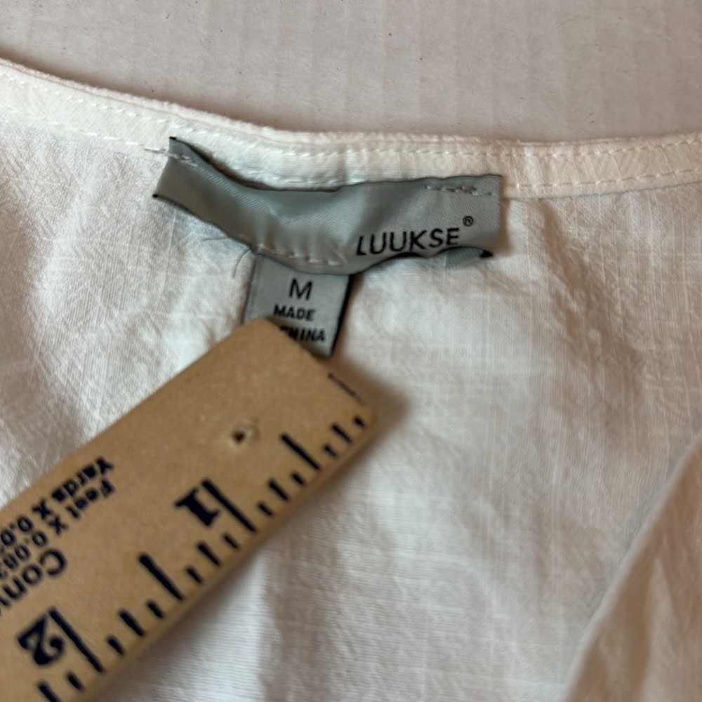 2010s Luukse Fit & Flare Dress | Ribbed Cotton · Cottagecore / Coastal Minimal - Picture 7 of 9